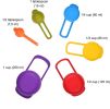 6PCS Measuring Cups And Spoons, Little Cook Colorful Measuring Cups And Spoons Set, Stackable Measuring Spoons, Nesting Plastic Measuring Cups,Dishwas